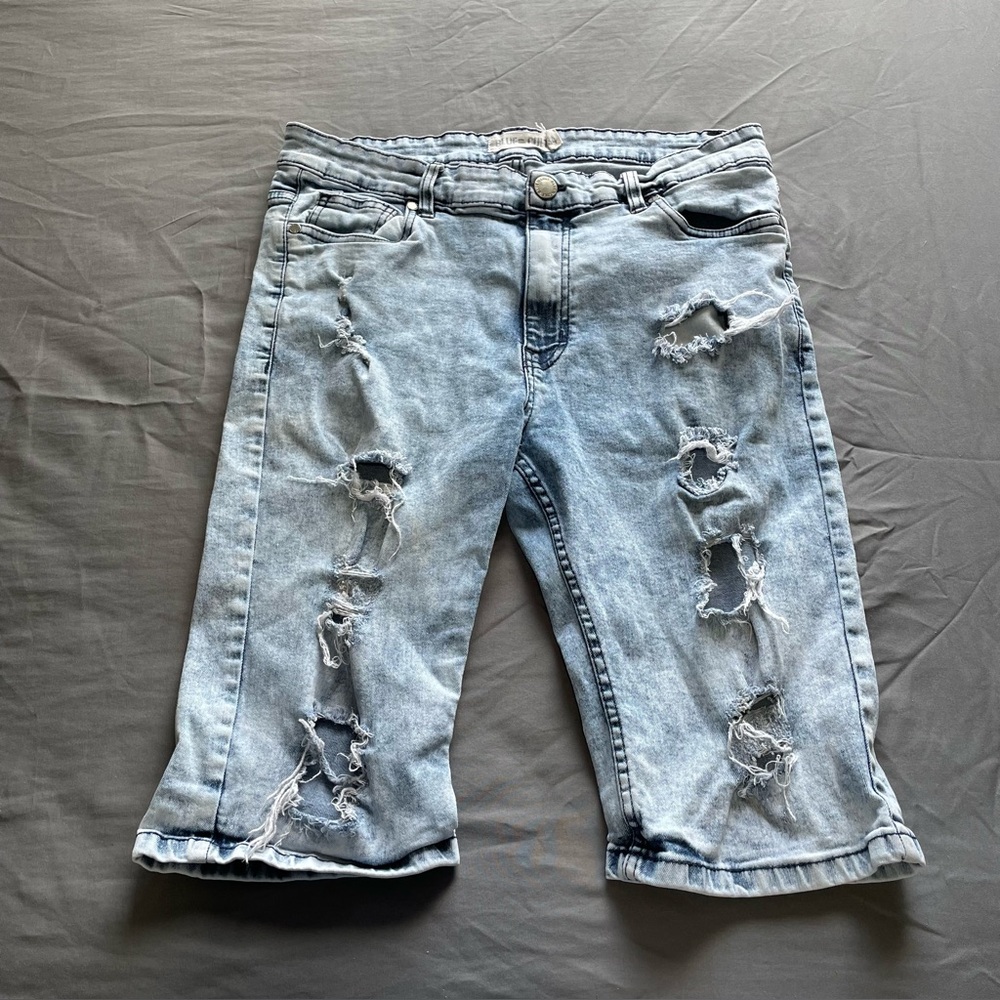 Blue Cult Jean Shorts Men’s Size 34 Preppy Designer 5 Pocket Design